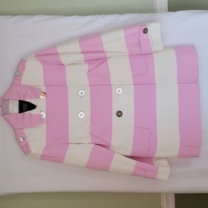 Coach Pink and White Coat